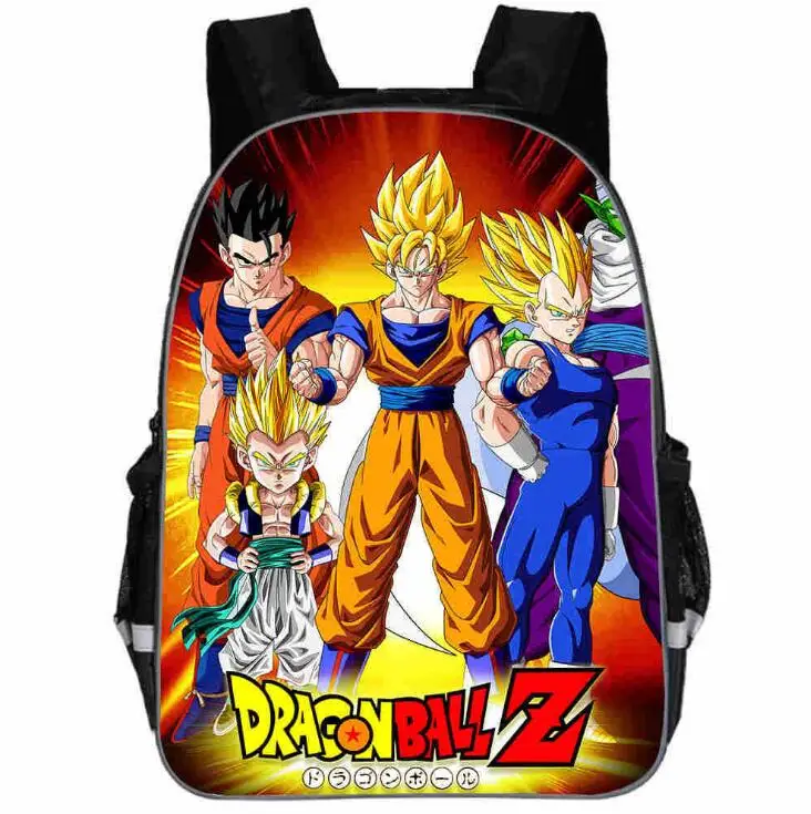 Дешево 11 13 16 18 дюймов Dragon Ball анимационный школьный рюкзак с школьные сумки для мальчиков и девочек, девчачья детсадовская Начальная школа сумка Дет...