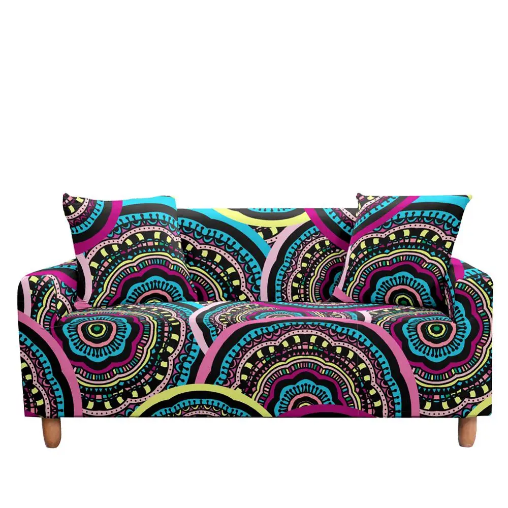 Mandala Sofa Cover for Living Room Slipcover Stretch Cushions Armchair Covers Elastic Case Ethnic Flower | Дом и сад