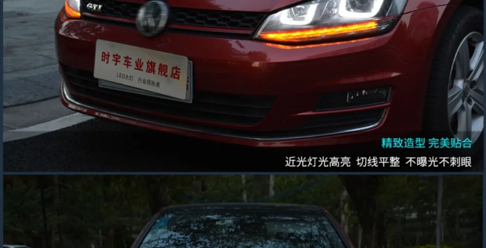 Автомобильный Стайлинг для VW Golf 7 фары Golf7 светодиодный налобный фонарь GTI дизайн DRL Hid головной фонарь Ангел глаз биксеноновый луч аксессуары