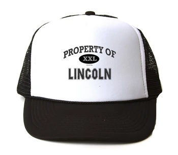 

Trucker Hat Cap Foam Mesh USA City Property Of Lincoln