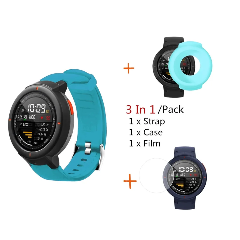 CARPRIE силиконовый ремешок для часов чехол для Huami Amazfit Verge с защитой экрана Модный Спортивный регулируемый ремешок