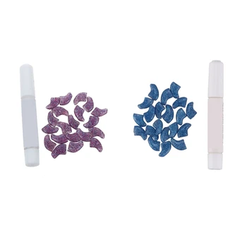 

40 Pcs Soft Nail Caps for Cat Pet Claw Control Paws Off + Adhesive Glue with Glitter S Blue/Purple