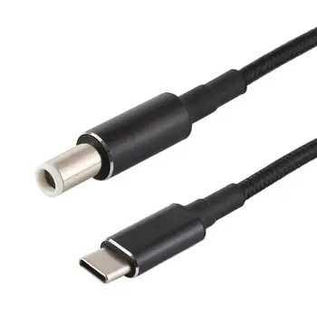 

7.4 x 0.6mm Male to Type-C Male Power Charge Cable PD 100W for Dell Laptop USB-C Male to 7406 Male Connector Cable 1.7m