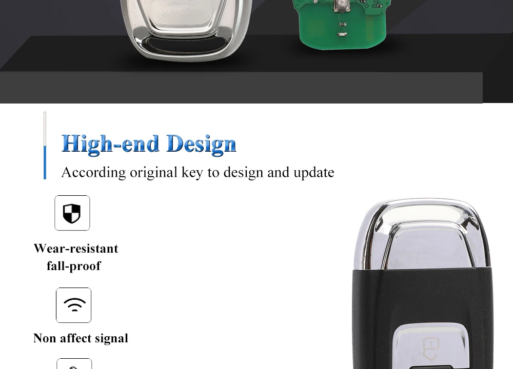 Jingyuqin 315/433/868 Mhz pcf7945AC Chip Smart Remote Auto Schlüsselanhänger Für Audi A4 A5 A6L A7 A8 Q5 Keyless Go 754J 754D/H/F/C/B – Detail 3
