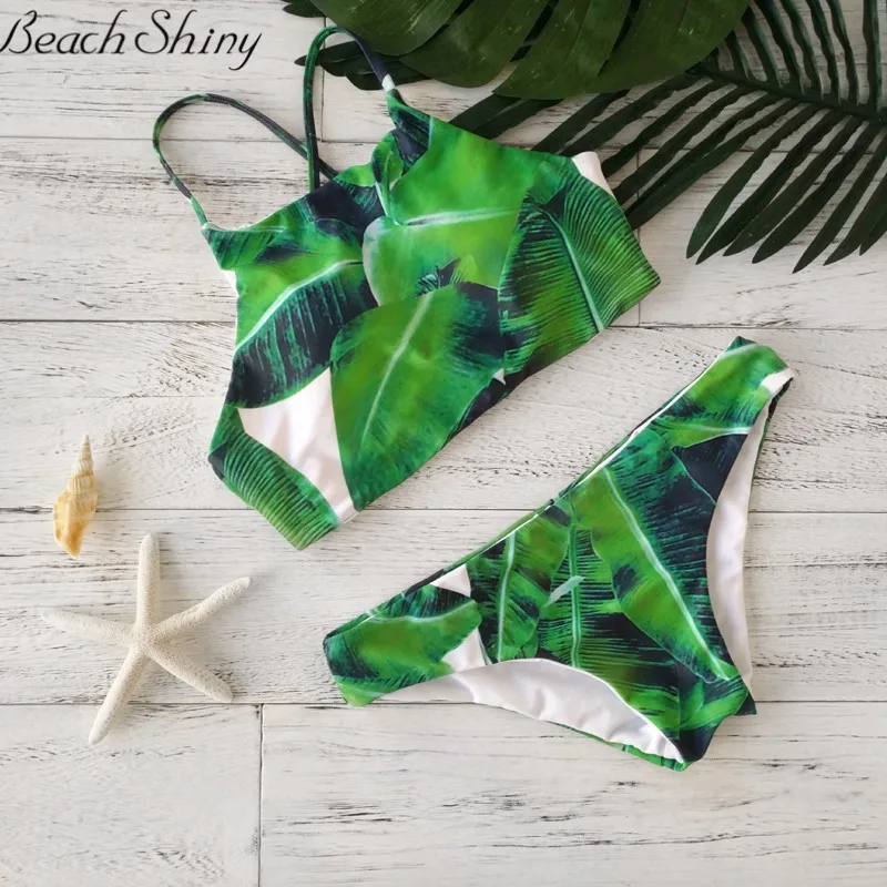 Summer Push Up Bikinis Swim Set Women Two-Piece Beachwear Striped Bodysuit Split Female Swimwear Bathingsuit