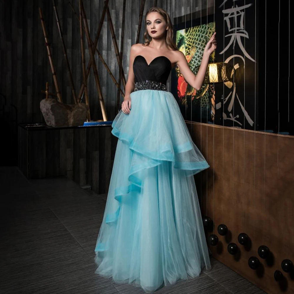 

Женское атласное вечернее платье, ТРАПЕЦИЕВИДНОЕ, с оборками, с бисером, фатиновые платья для выпускного вечера