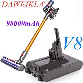 

100% 98000mAh 21.6V Battery For Dyson V8 Battery for Dyson V8 Absolute Fluffy/Animal/ Li-ion Vacuum Cleaner rechargeable Battery