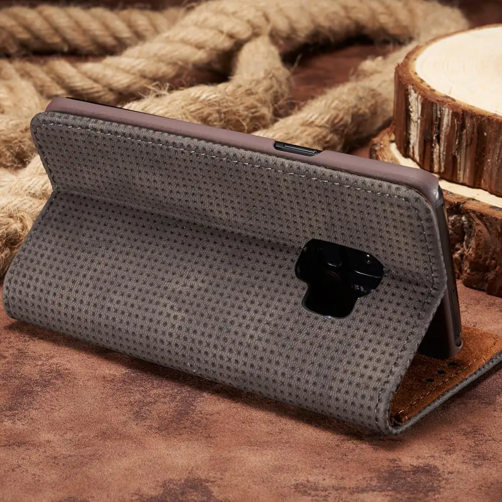 Премиум дышащий флип чехол-бумажник для samsung Galaxy S10e S10 Plus Note9 Note8 из натуральной кожи S9 S8 S7 edge противоударный чехол