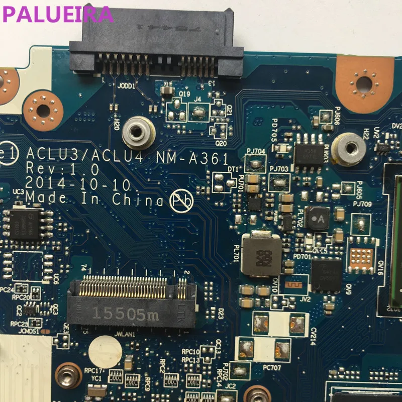 PALUBEIRA Для lenovo G40-80 материнская плата для ноутбука ACLU3 ACLU4 NM-A361 с I3 cpu материнская плата протестирована
