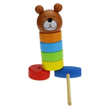 

Building Blocks Beat Wooden Wooden Toys Puzzle Baby Toys Rainbow Stack Tower Games Science Education Toys Water Paint Material