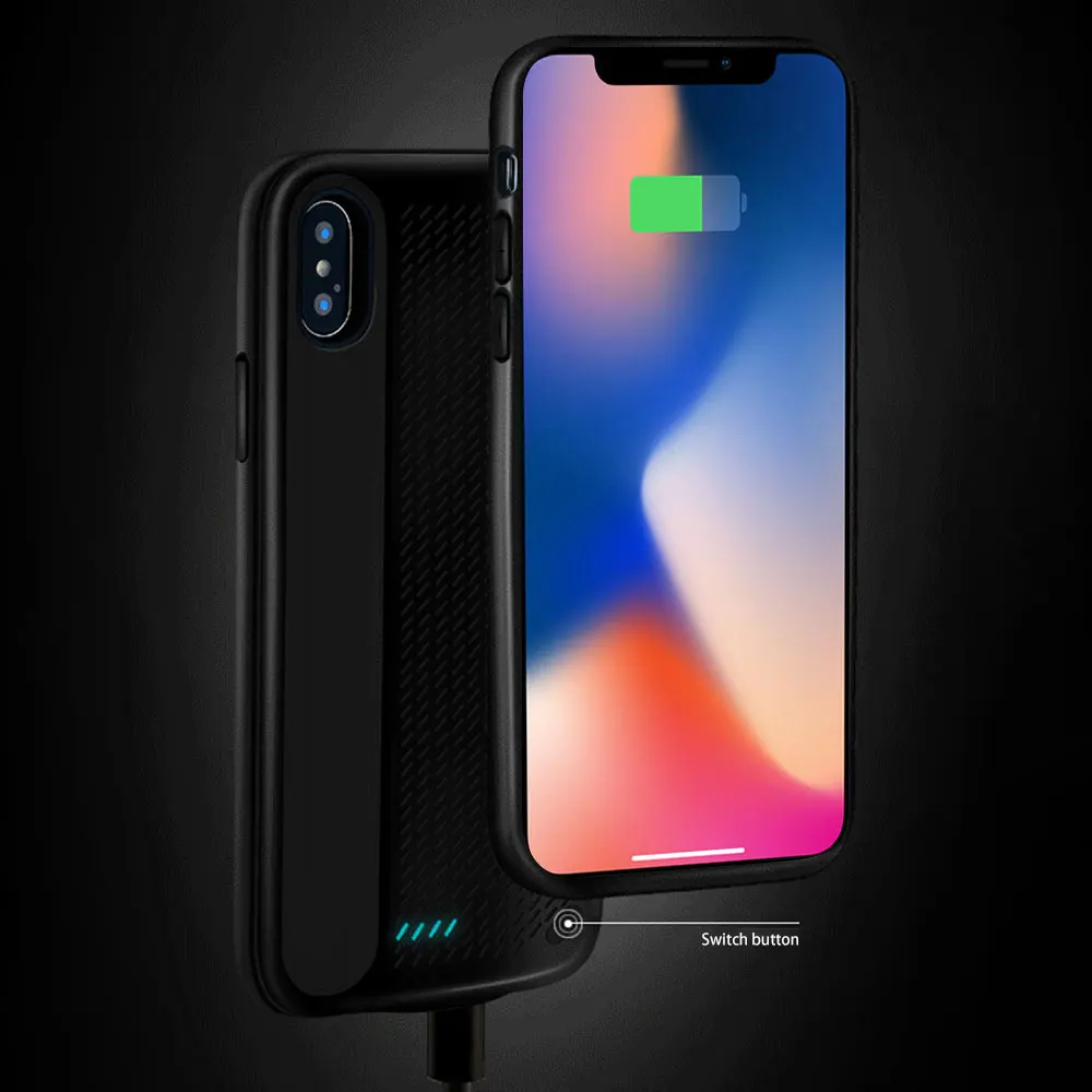 NORTHFIRE 3000 мАч чехол для телефона с зажимом на заднюю панель для iphone X, Дополнительный внешний аккумулятор для зарядки, доступные наушники, внешний аккумулятор, портативный внешний аккумулятор
