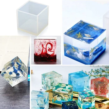 

18PCS/set Silicone Pendant Mold Jewelry Making Cube Resin Casting Mould Silicone Mold Making Jewelry Mould Craft Tool DIY