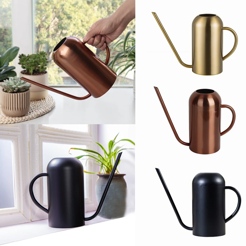 

1500ML Stainless Steel Watering Pot Long Mouth Flower Succulents Kettle Portable Gardening Spray Can