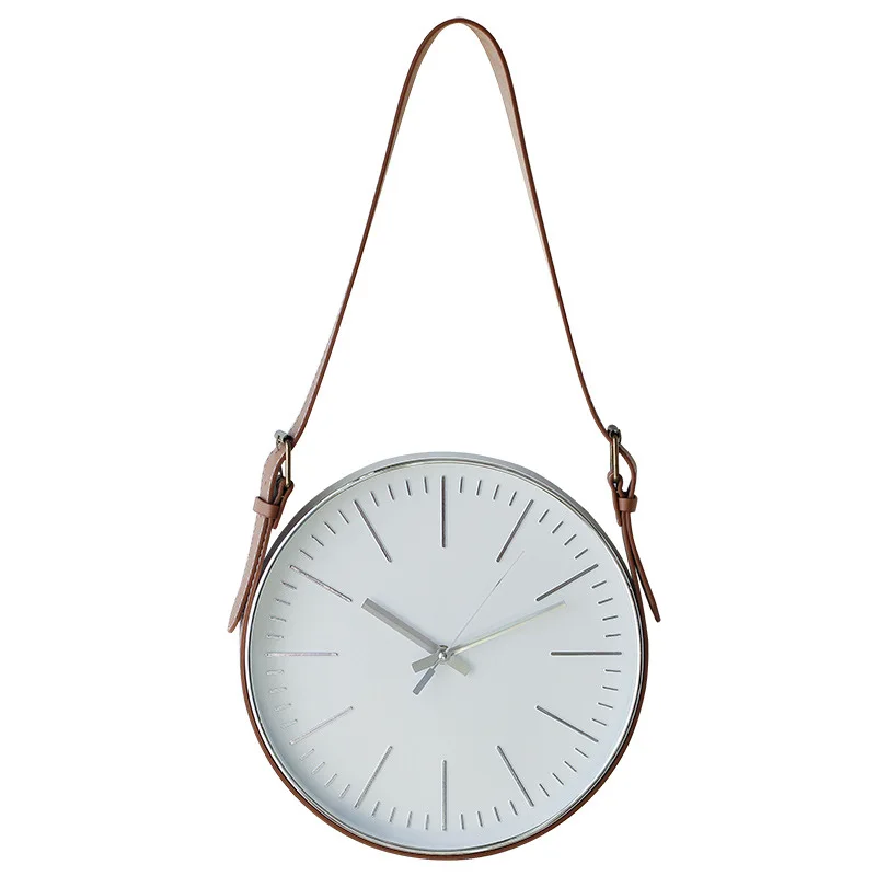 30cm Modern Decor Minimalist Belt Clocks Living Room Wall Fashion Soft Decorations Grill Bar Cafe Wall Atmospheric Wall Clock