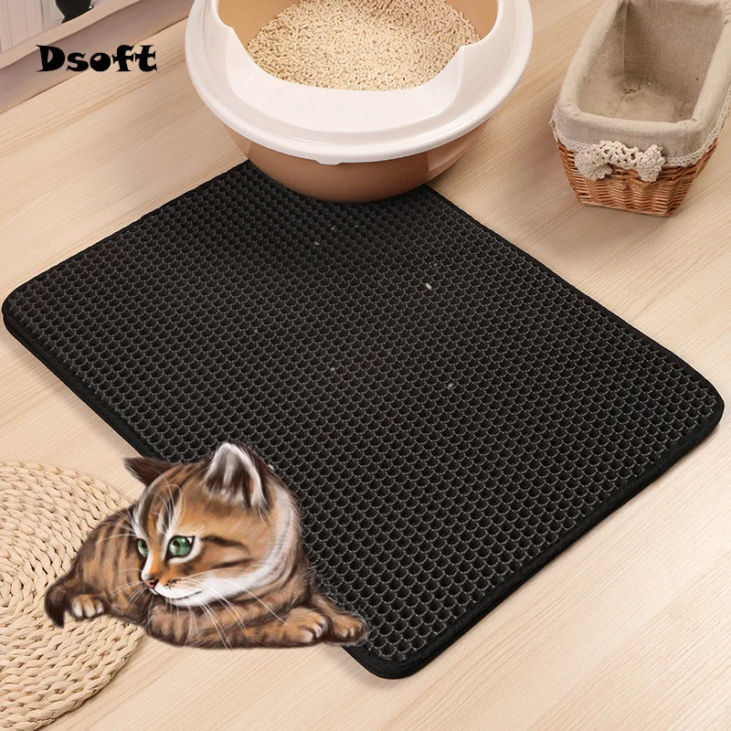 Водонепроницаемый коврик для кошачьего туалета EVA двухслойный прочный