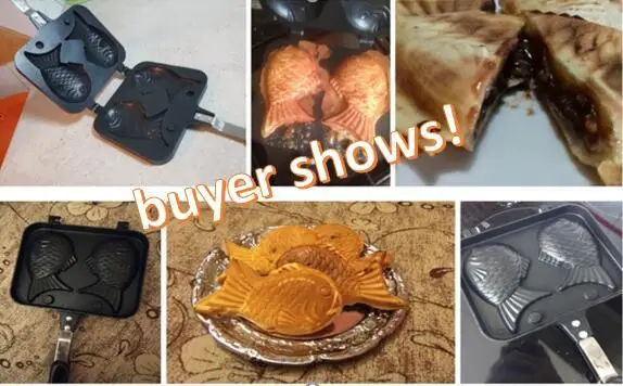 Taiyaki японская рыба в форме Жаростойкие формы для вафель сковорода 2 литые домашние Инструменты для торта