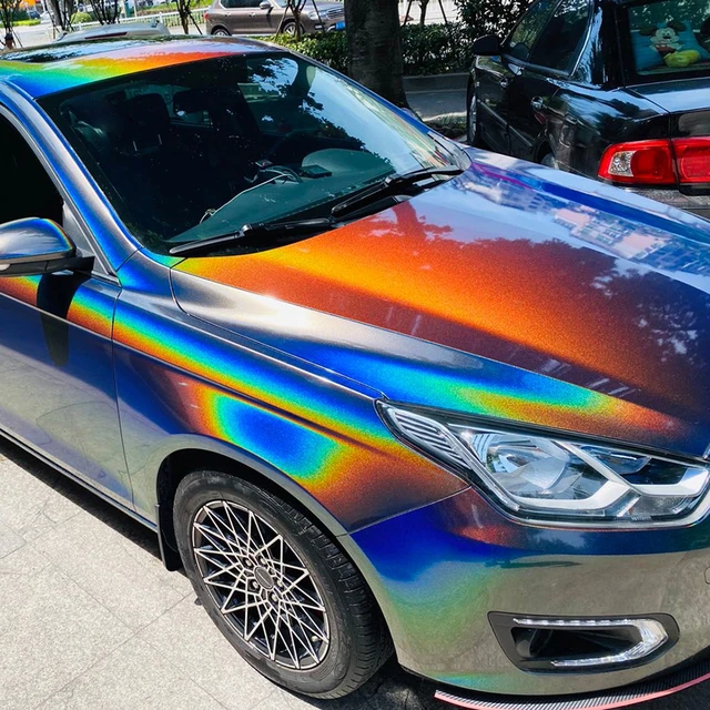 Black/Silver Laser Holographic Chrome Car Styling Wrap Vinyl Film Body  Sticker With Air Free Bubble Protect Auto Paint Adhesive - AliExpress