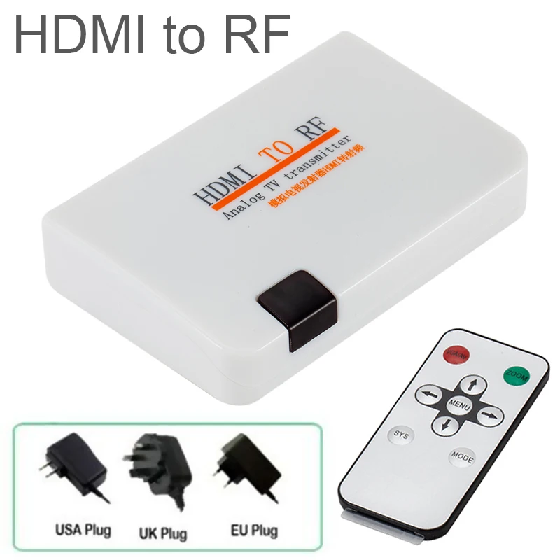 1080P вход HDMI toRF коаксиальный конвертер с пультом дистанционного управления Поддержка Plug/Play для HDTV монитора/проектора/мультимедийного обучения