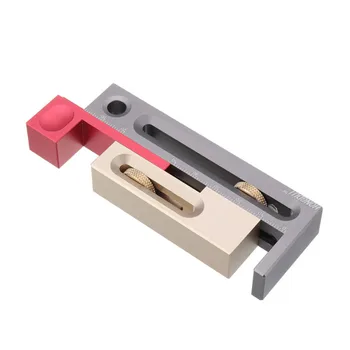 

Woodworking Table Saw Gap Slot Regulator Slot Ruler Make The Mortise and Tenon Movable Measuring Block Length Compensation Tool