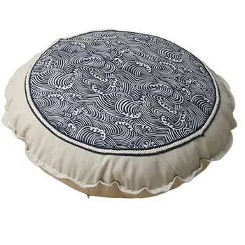 

Ethnic Floral Print Round Thicken Seat Pads Cotton Linen Tatami Cushion Window Office Chair Mat Detachable Washable Sofa Pillow