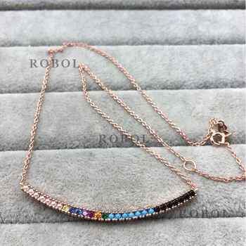 

Spanish Bear High-quality Boutique S925 Sterling Silver Necklace, Colorful Gold-plated Tone, Exquisite and Elegant, New Autumn
