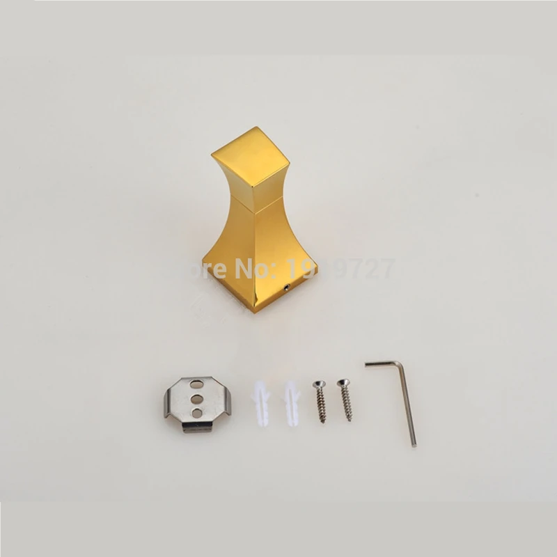 Vidric Bagnolux High Quality 10 Yr Warranty Newly Europe Square Bathroom Accessories Wall Hangers For Clothes Gold Bath Rob