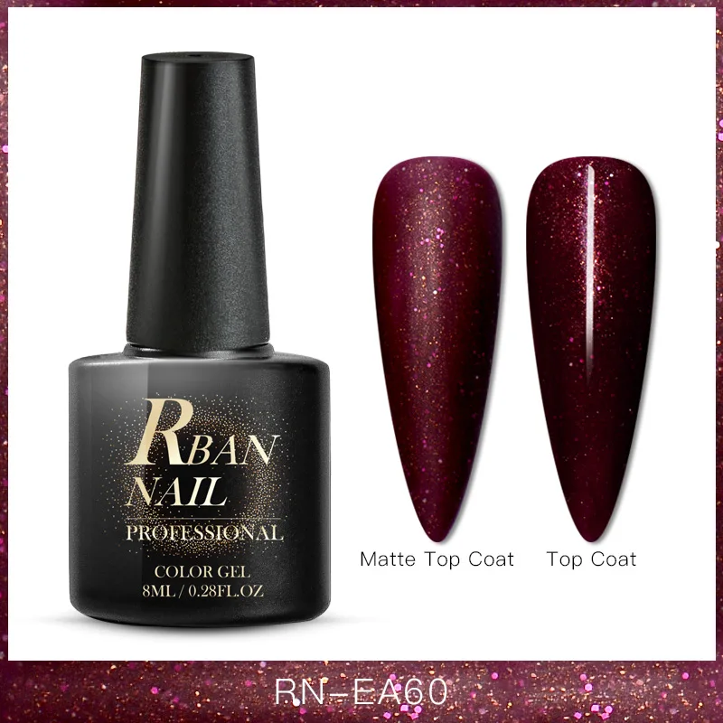 S07863 RBAN NAIL 8 мл цветной УФ-гель для ногтей матовое верхнее покрытие Гибридный гель для ногтей замачиваемый долговечный лак для ногтей гель лак Инструменты - Цвет: S07863