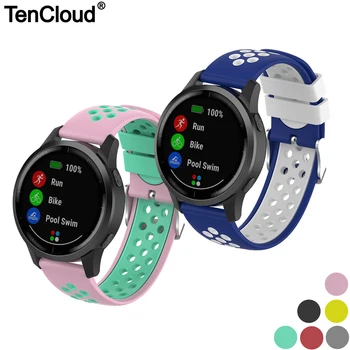 

Tencloud Smart Watch Band For Garmin vivoactive 4 Strap Silicone Wristband For GarminActive Breathable Bracelet 22mm Quick fit