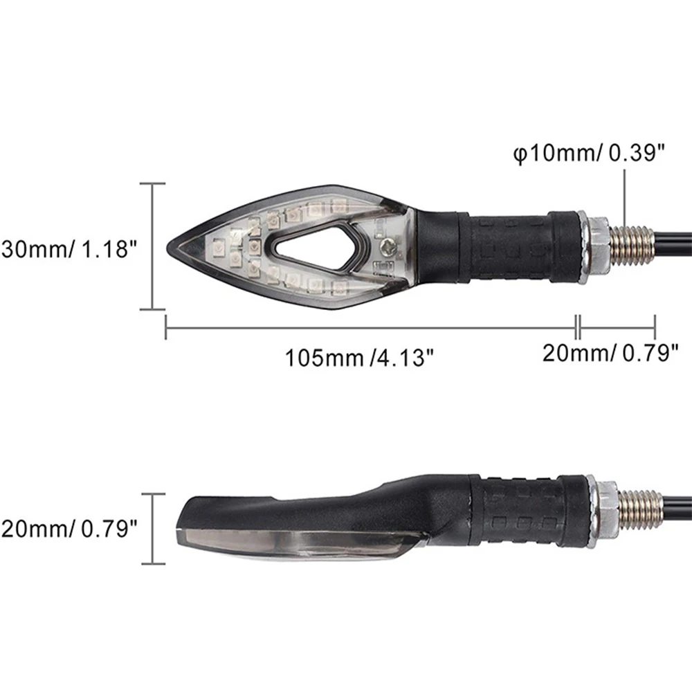 2 шт. универсальные светодиодсветодиодный индикаторы поворота для мотоцикла| |