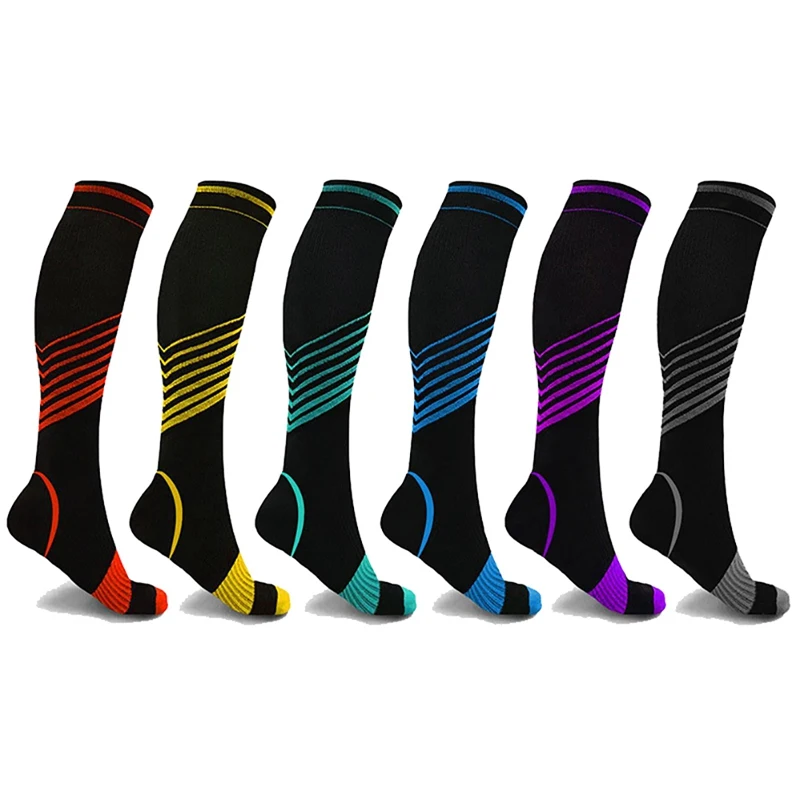 

Practical Outdoor Basketball Soccer Running Cycling Sports Socks Durable Elastic Polyester Nylon Compression Socks Printed Socks