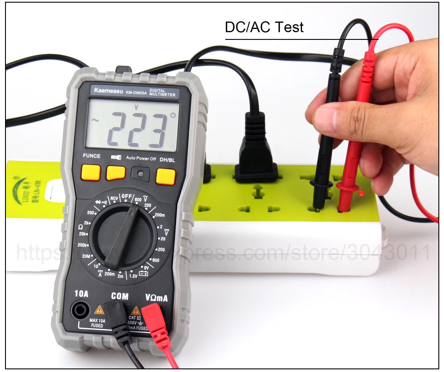Карманный цифровой мультиметр Многофункциональный Высокоточный электрик универсальный счетчик инструмент для ремонта NCV батарея измерения KM-DM05A