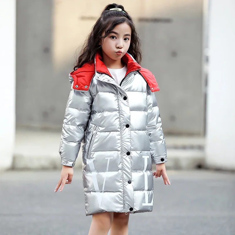 

-30 degrees Girls Clothing Winter Warm Duck Down Jacket for Girls Waterproof Clothes Kids Parka Hooded Children Outerwear Coats