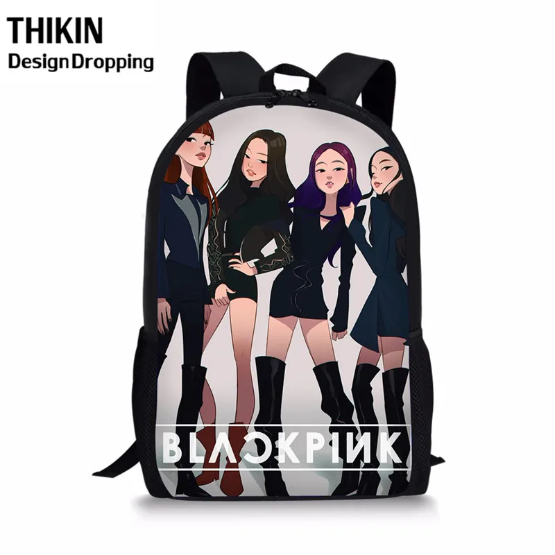 THIKIN BlackPink Jisoo Rose Lisa, дорожный рюкзак для девочек-подростков, модные женские рюкзаки, школьные сумки Kpop Star - Цвет: 7
