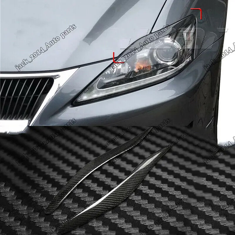 Настоящая отделка из углеродного волокна для бровей фар Lexus IS250 IS300 IS200 2006 2007 2008 2009