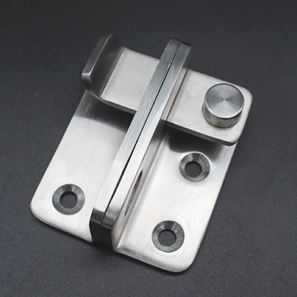 

Home Safety Security Door Bolt Punch free Stainless Steel Wardrobe Bracket Hasp Buckle Latch Repair Replacement