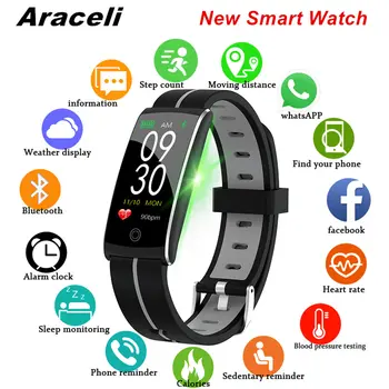 

Sport Waterproof Smart Watch Color Bluetooth Fitness Tracker Message Reminder Remote Control Camera SmartWatch Smart Watch Id115