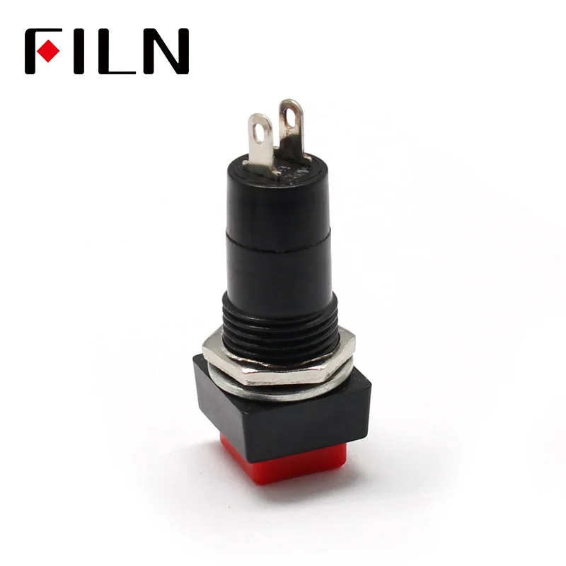 Square Momentary ON OFF Push Button Switch Red Blue Green Yellow White Black SPST Car Dash 12V 12MM PBS-11A PBS-11B (5)