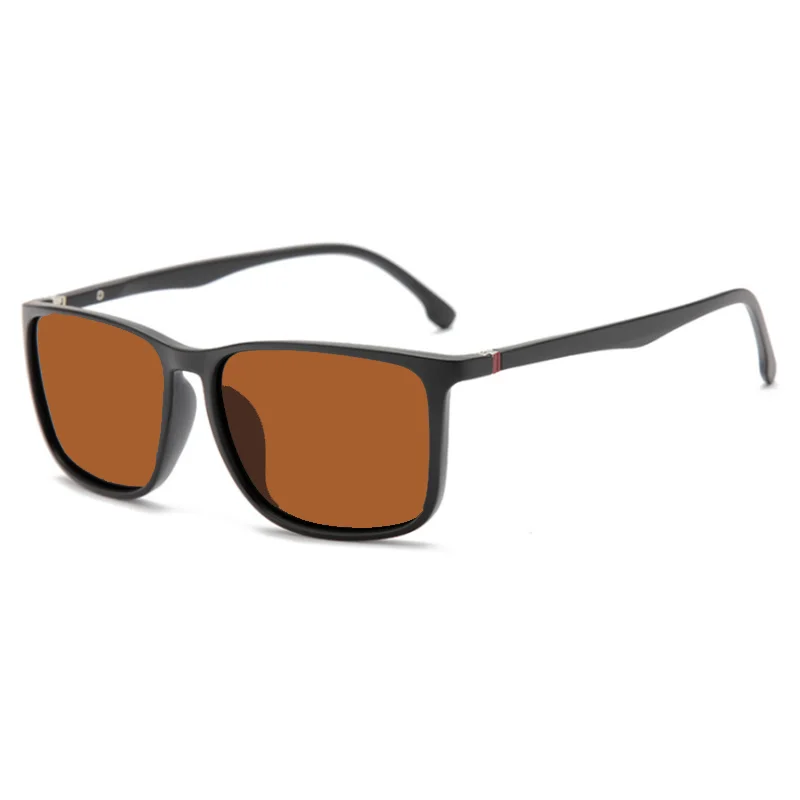 Kwadratowe spolaryzowane okulary mężczyźni Anti Glare Minus Tea Lens 5 Kwadratowe spolaryzowane okulary mężczyźni do wyszczuplania nóg Anti Glare Minus Tea Lens okulary korekcyjne dioptrii 0 -0.5 -0.75 -1.0 To -6.0 3