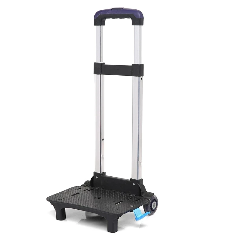 Children 2/6 Wheels Expandable Rod Aluminum alloy Pull Rod Bracket Roll Cart Kid Trolley For Backpack And School Bag Luggage bag