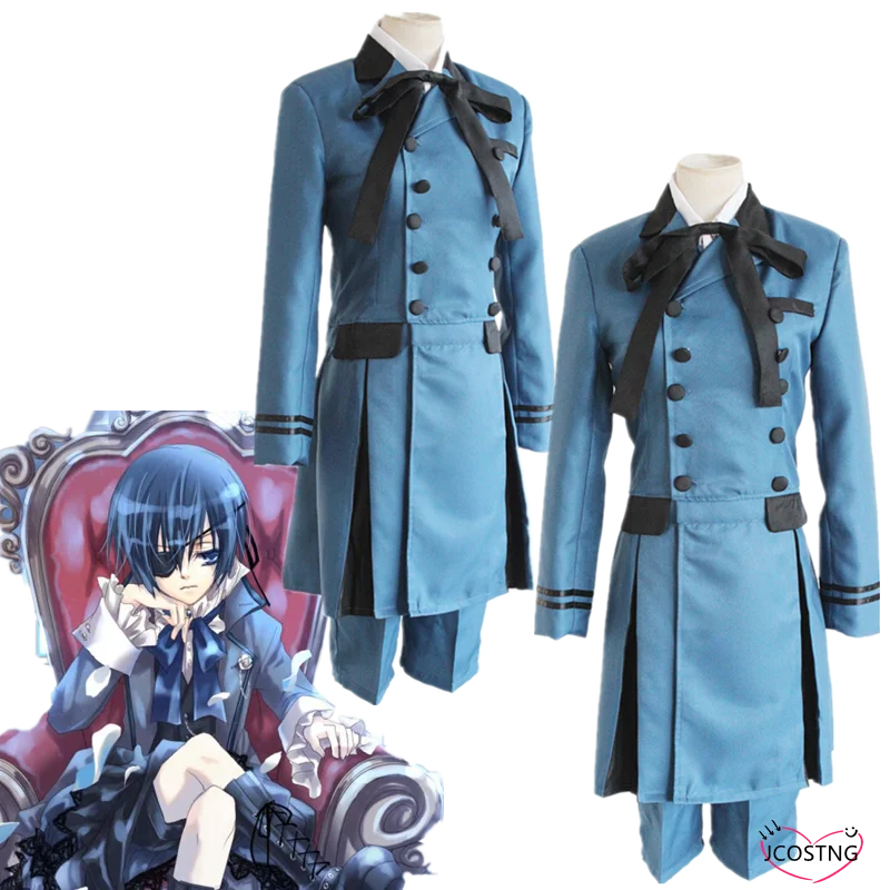 Anime Cosplay Costume Black Butler Kuroshitsuji Ciel Phantomhive Sebasti Aristocrat Emboitement Halloween |
