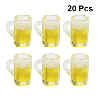 

20pcs Simulation Beer Glasses Beer Mug Models Play House Toy for Women