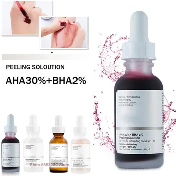

The Ordinary AHA 30% + BHA 2% Peeling Solution 30ml Whitening Exfoliating Mask Remove Acne Scars Facial Serum 10mins Skin Care