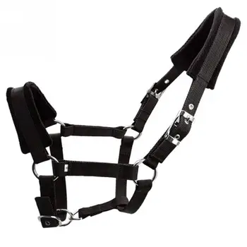

Adjustable Strap Double Layered Protective Fleece Padded Detachable Durable Practical Horse Halter Multiple Sizes Outdoor Sports