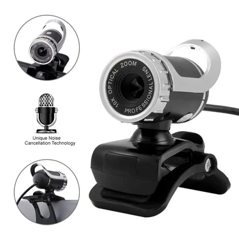 

Full HD Webcam 12.0M Pixels CMOS USB Web Camera Digital Video Camera with Microphone 360 Degree Rotation Clip-on PC Laptop