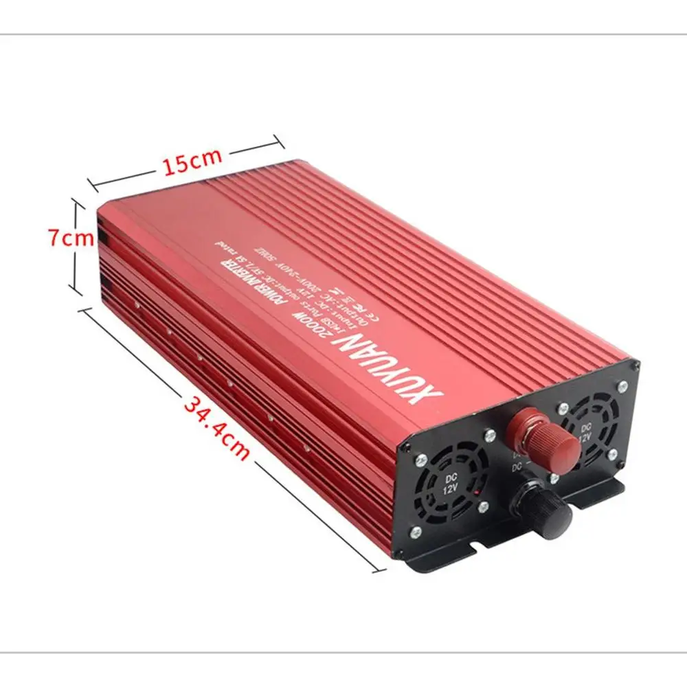 2000W 12 V-220 V автомобильный Мощность преобразователь Зарядное устройство адаптер модифицированный синусоидный инвентор с USB Порты и разъёмы и штепсельная вилка европейского стандарта