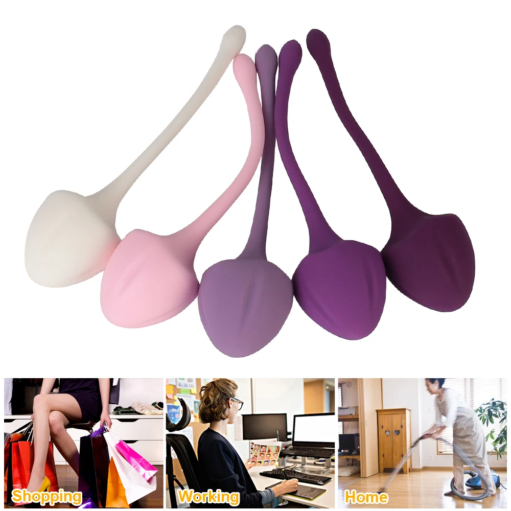 Geisha 5 pezzi/set l Ball senza vibratore hine per donne palline di Kegel in silicone sicure l esercizio stretto Er Ba Siicone Kege Ba_voghion.com