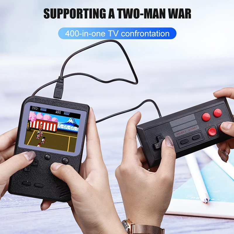 

2019 Portable Mini Handheld Game Console 8-Bit 2.8 in Color LCD Screen Built-in 400 Games Kid Video Handheld Game Player on TV