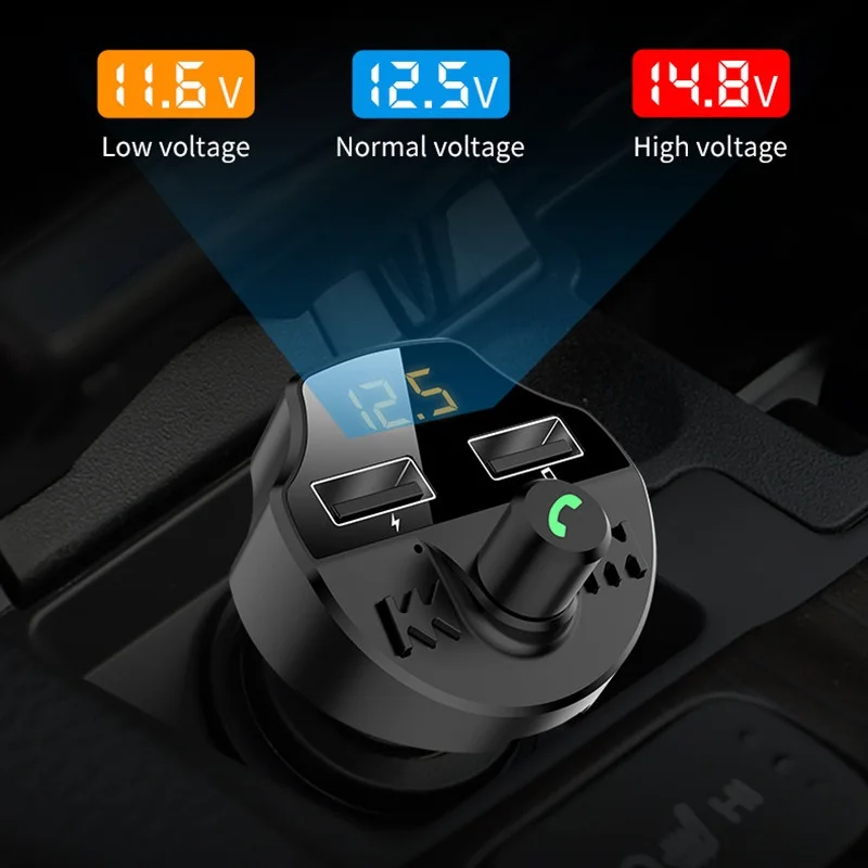 FM трансмиттер Bluetooth автомобильный комплект MP3 плеер со светодиодной подсветкой