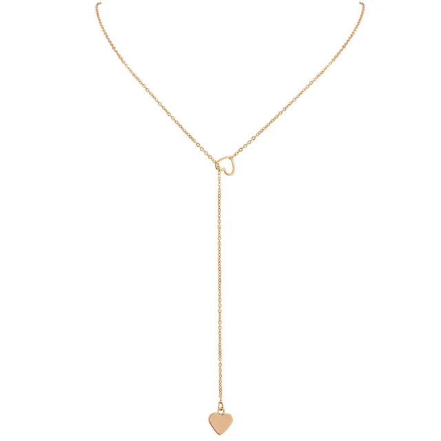 Europe And The United States Big Fashion Popular Personality New Peach Heart Love Pendant Women's Y-shaped Necklace Wholesale 3