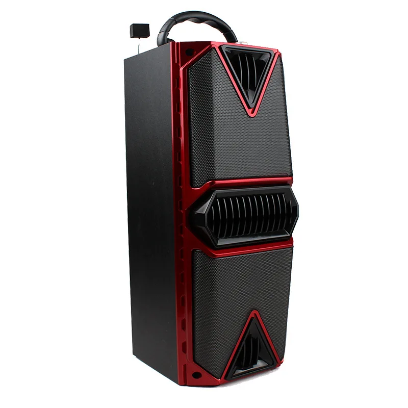 

Outdoor High Power Wireless Portable Bluetooth Speaker Car Mounted Hand Square Dance Audio Card Instert Double Four-Inch Trumpet